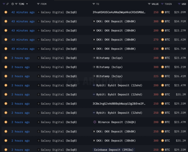 
                    Биткоин-«кит» перевёл на биржи BTC на $1,1 млрд                